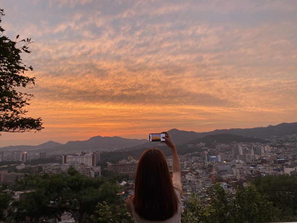 Seoul City Wall trail at Naksan Park in central Seoul