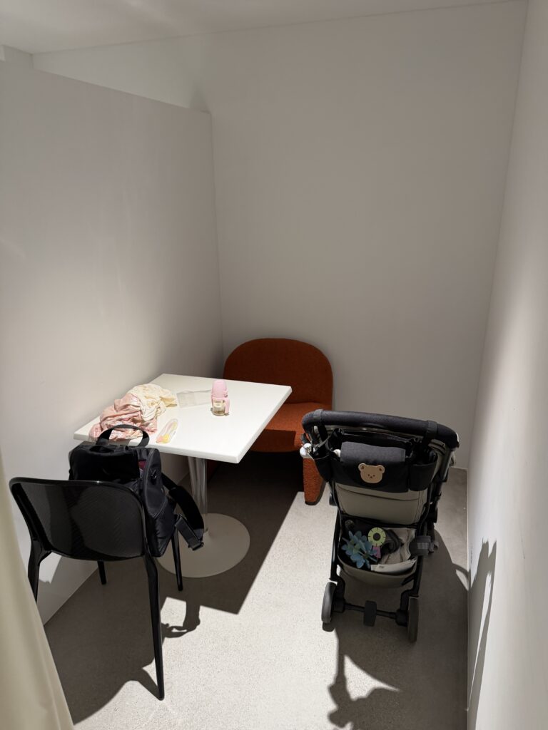 Quiet baby rest area and nursing room with stroller space at MMCA Seoul