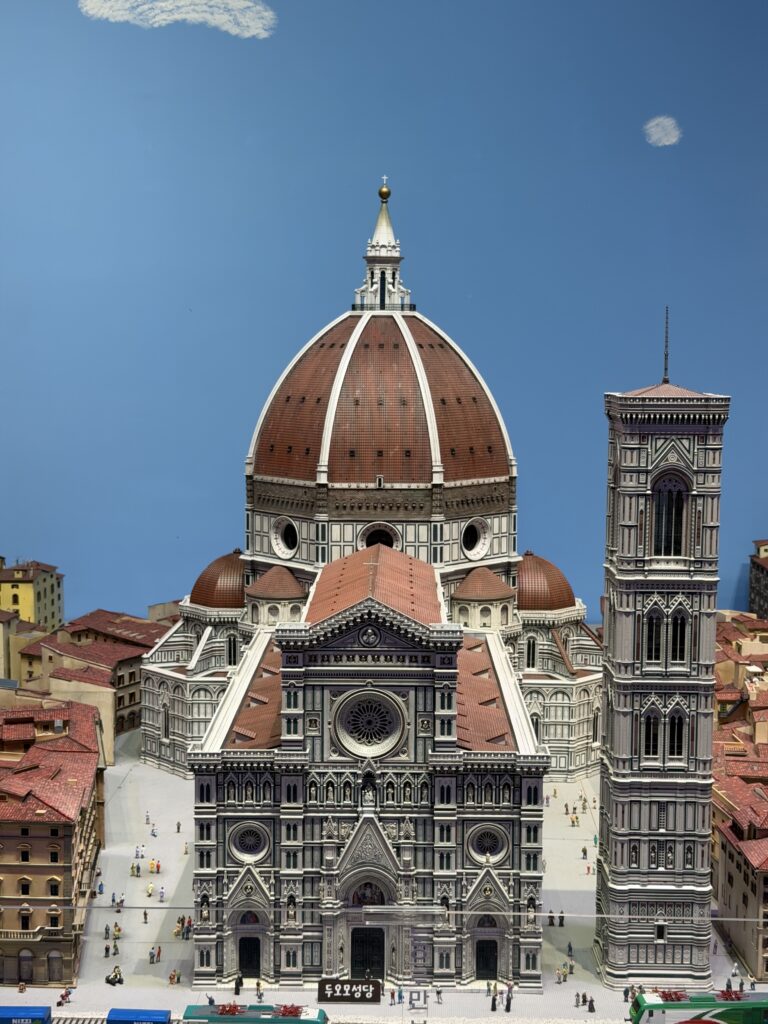 Miniature model of Florence Cathedral (Duomo) at Nowon Train Village Italy Hall